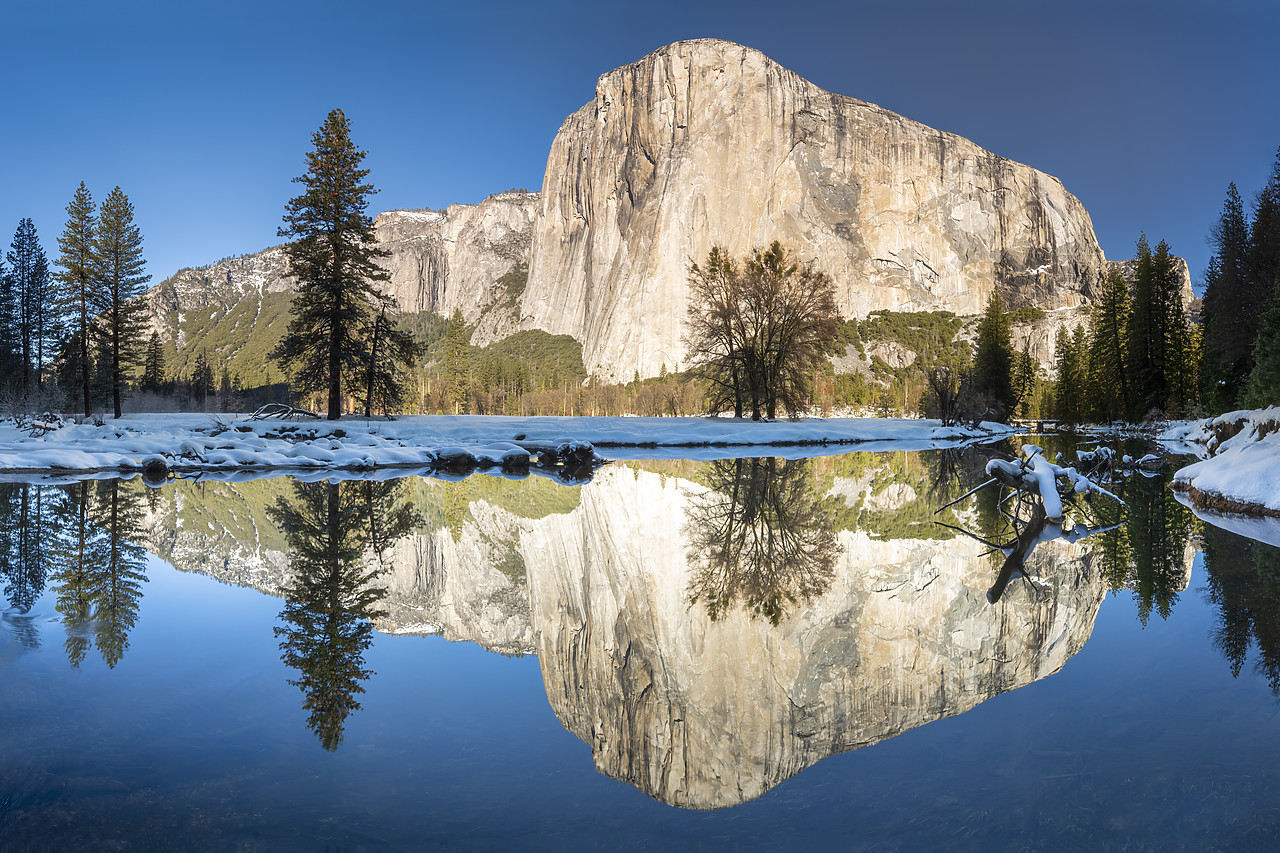 #220020-1 - El Capitan Reflecting in Merced River in Winter, Yosemite National Park, California, USA