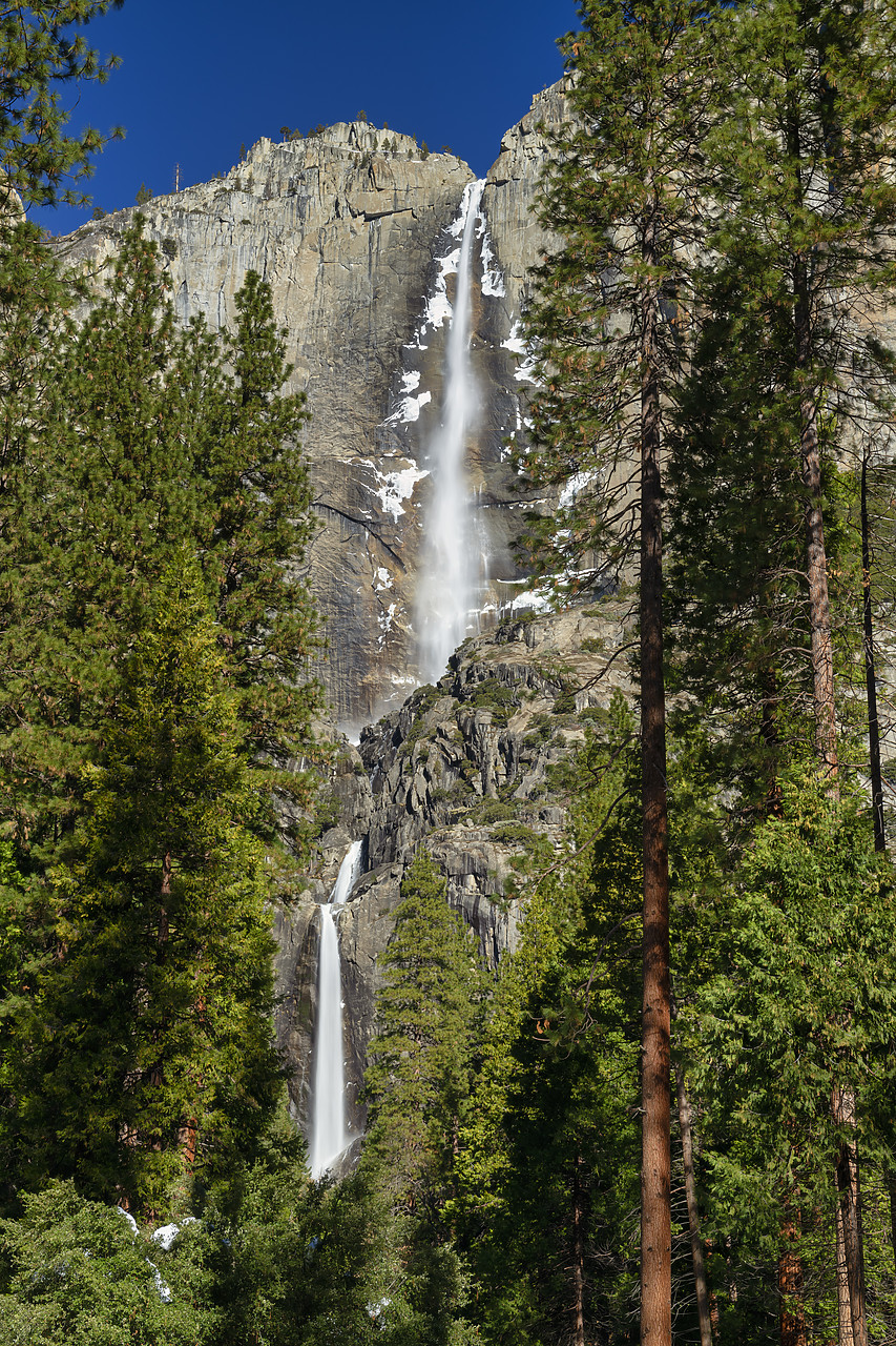 #220025-1 - Upper & Lower Yosemite Falls in Winter, Yosemite National Park, California, USA