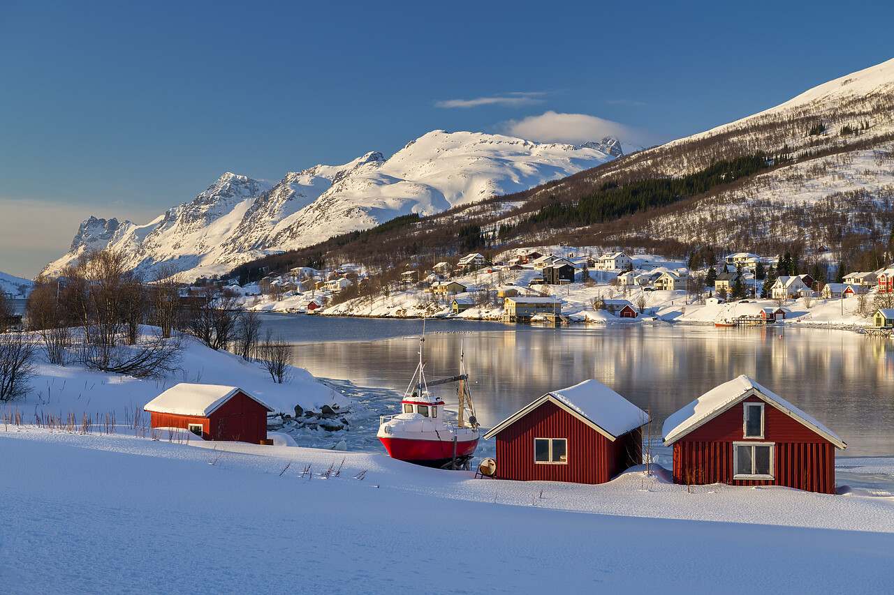 #220039-1 - Kaldfjord Harbour in Winter, KavalÃ¸ya Island, Tromso, Norway