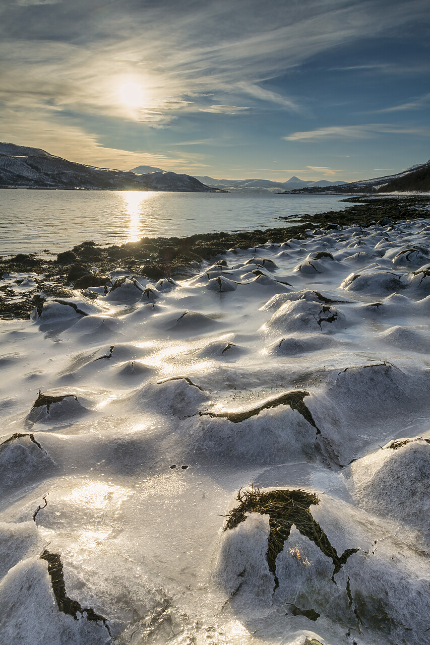 #220044-3 - Ice Formations along Coast, KavalÃ¸ya Island, Tromso, Norway