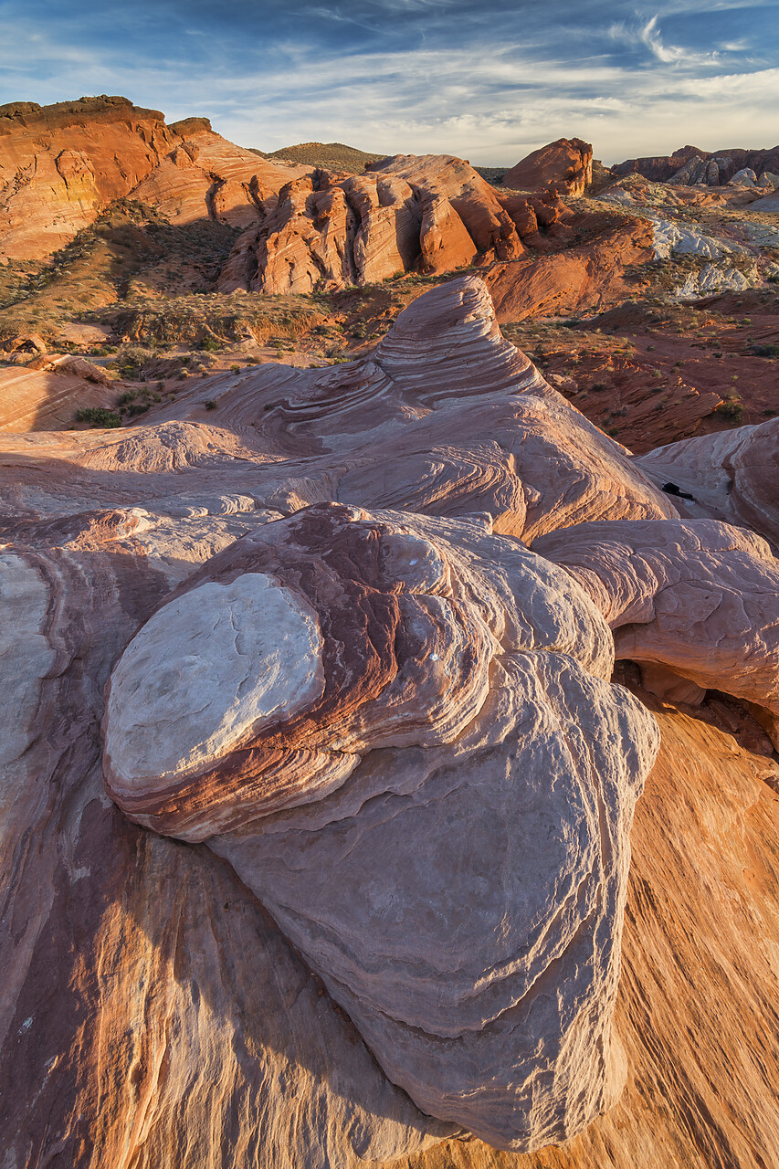 #220070-1 - Rock Formations at the Fire Wave, Valley of Fire State Park, Nevada, USA