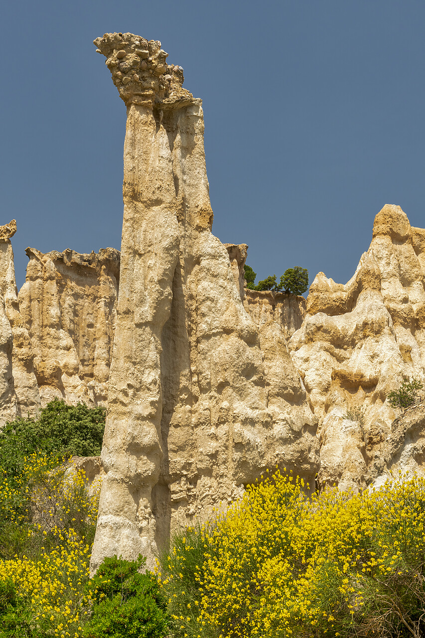 #220264-2 - Eroded Rock Formations, Orgues d'Ille-sur-TÃªt, Pyrenees Orientales, Occitanie Region, France