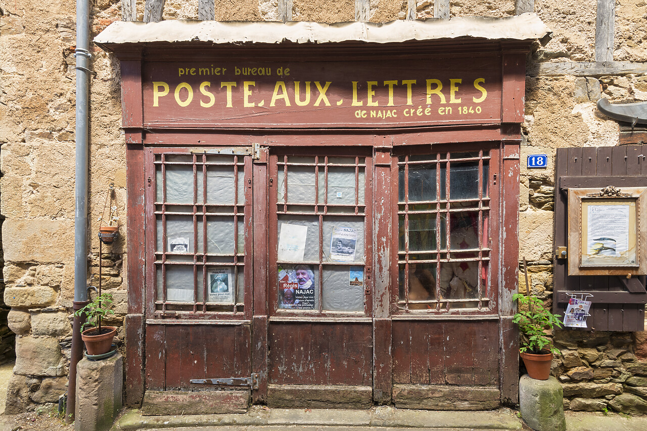 #220296-1 - Old Shop Front, Najac, Aveyron, Occitanie, France