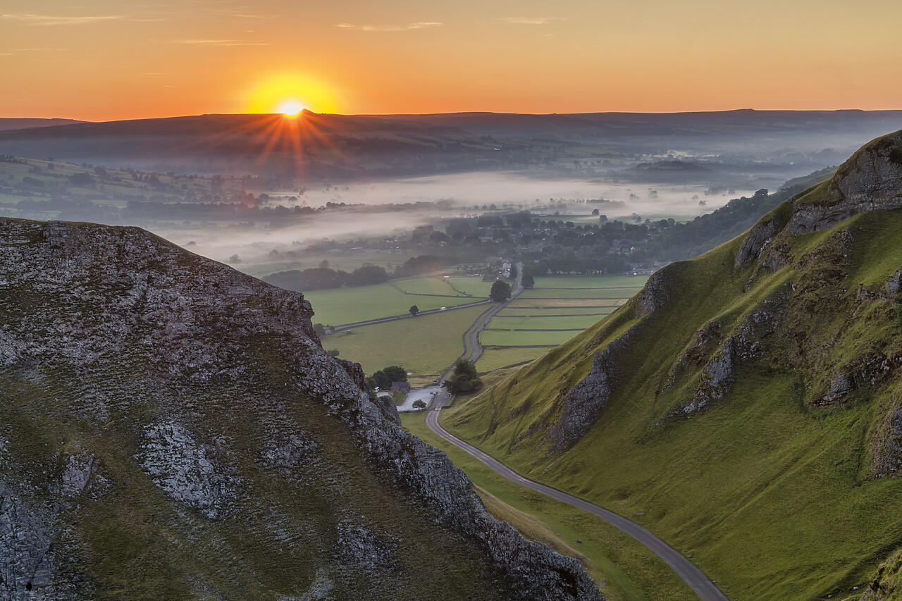 #220417-1 - Winnats Pass at Sunrise, Peak District National  Park, Derbyshire, England