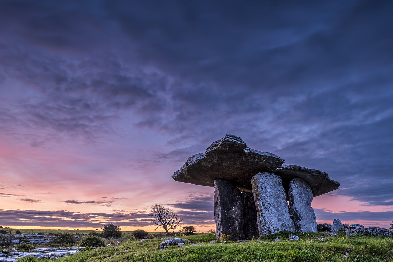 #220514-1 - Poulnabrone Dolmen at Sunrise, The Burren, County Clare, Ireland