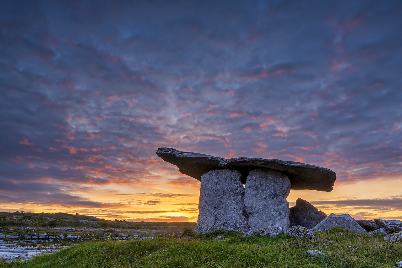 #220515-1 - Poulnabrone Dolmen at Sunrise, The Burren, County Clare, Ireland