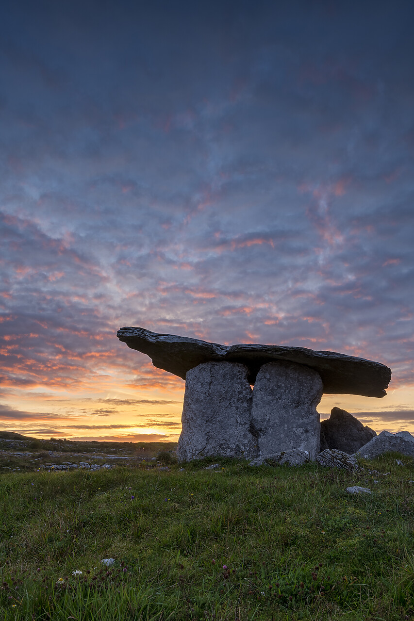#220515-2 - Poulnabrone Dolmen at Sunrise, The Burren, County Clare, Ireland