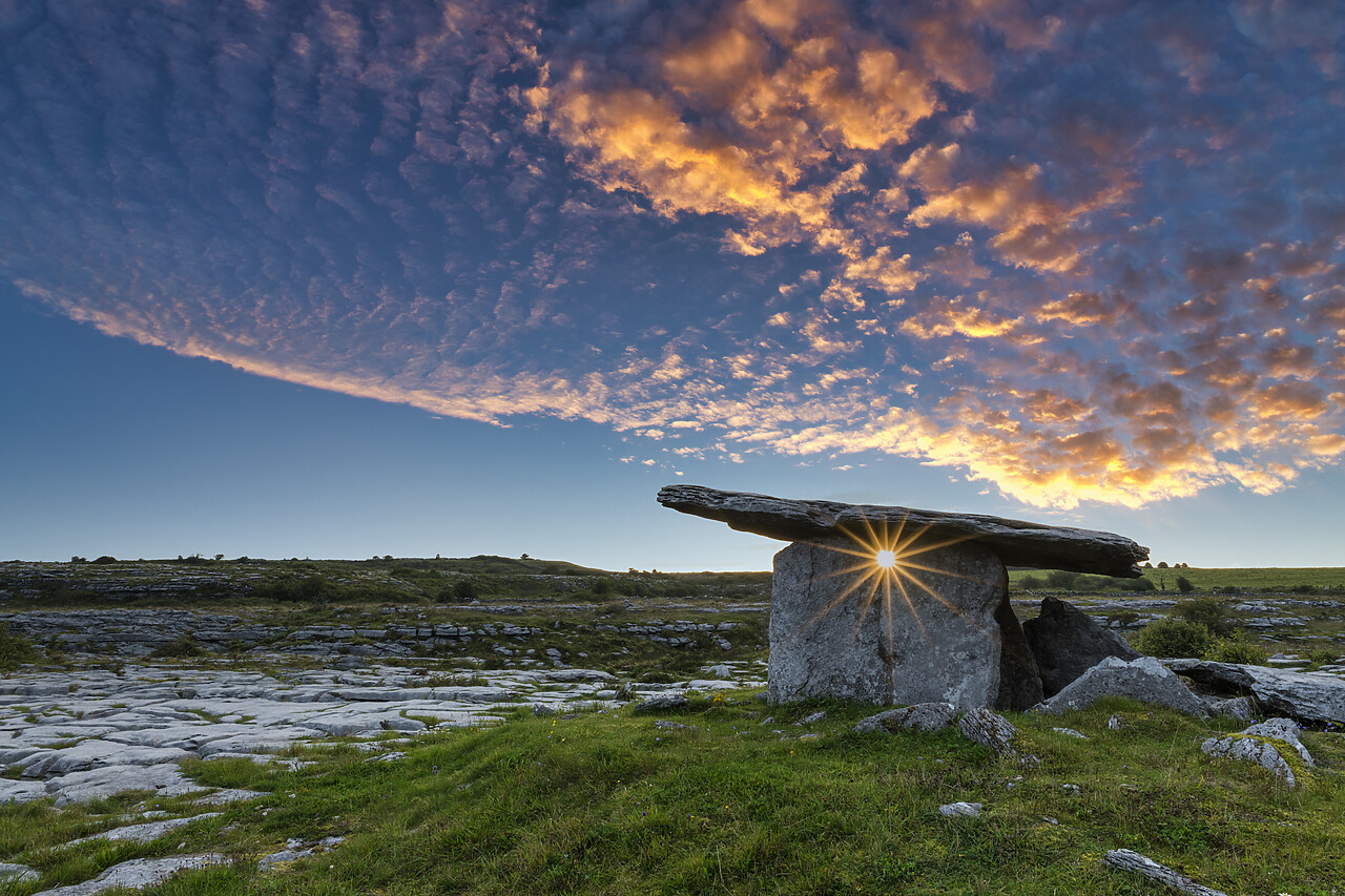 #220516-1 - Poulnabrone Dolmen at Sunrise, The Burren, County Clare, Ireland