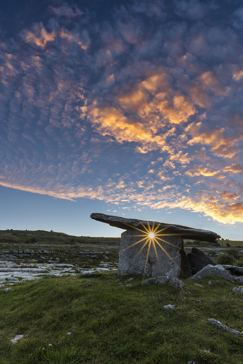 #220516-2 - Poulnabrone Dolmen at Sunrise, The Burren, County Clare, Ireland