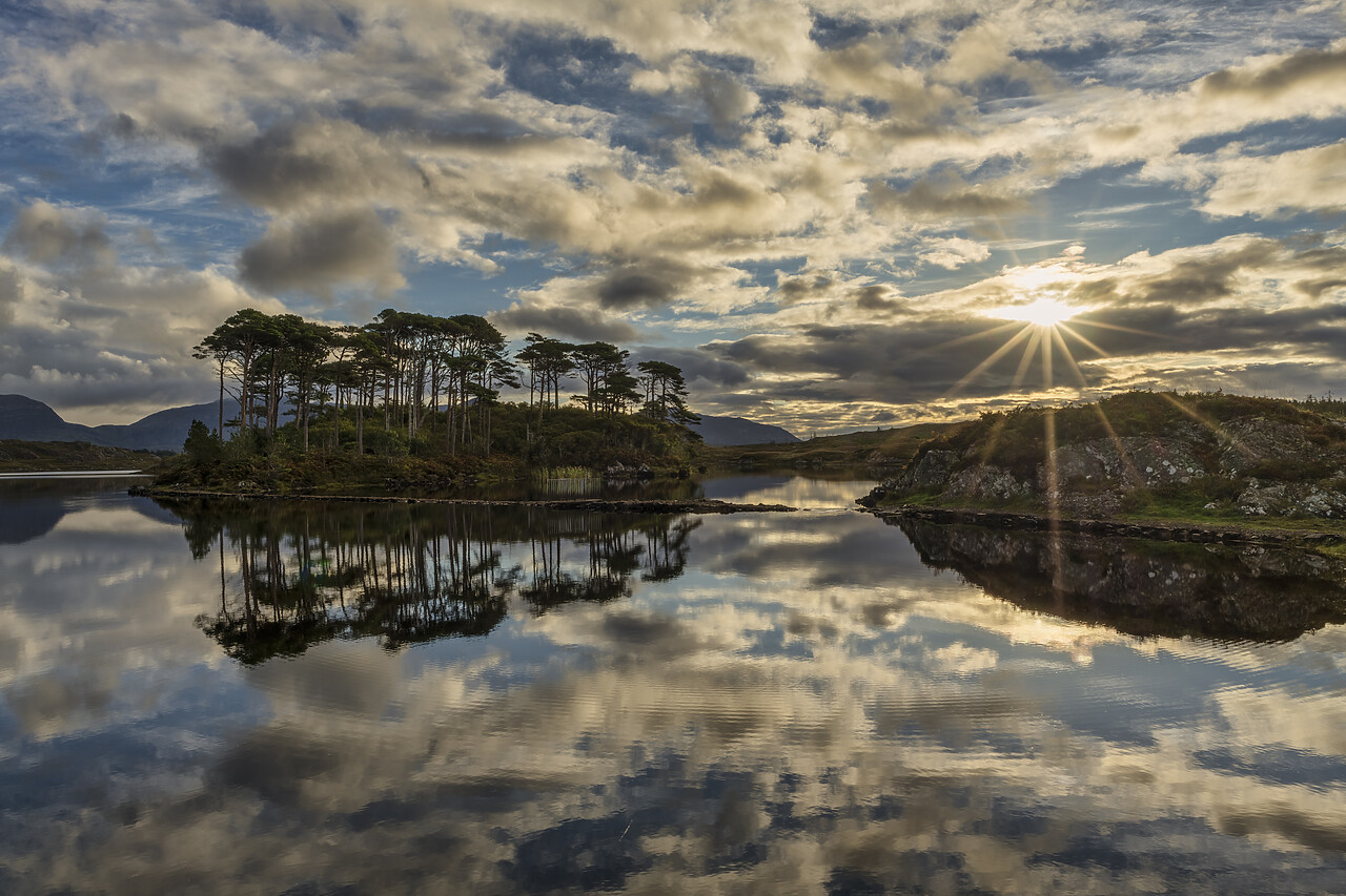 #220538-1 - Dawn Sky Reflecting in Derryclare Lough, Connemara, Co. Galway, Ireland