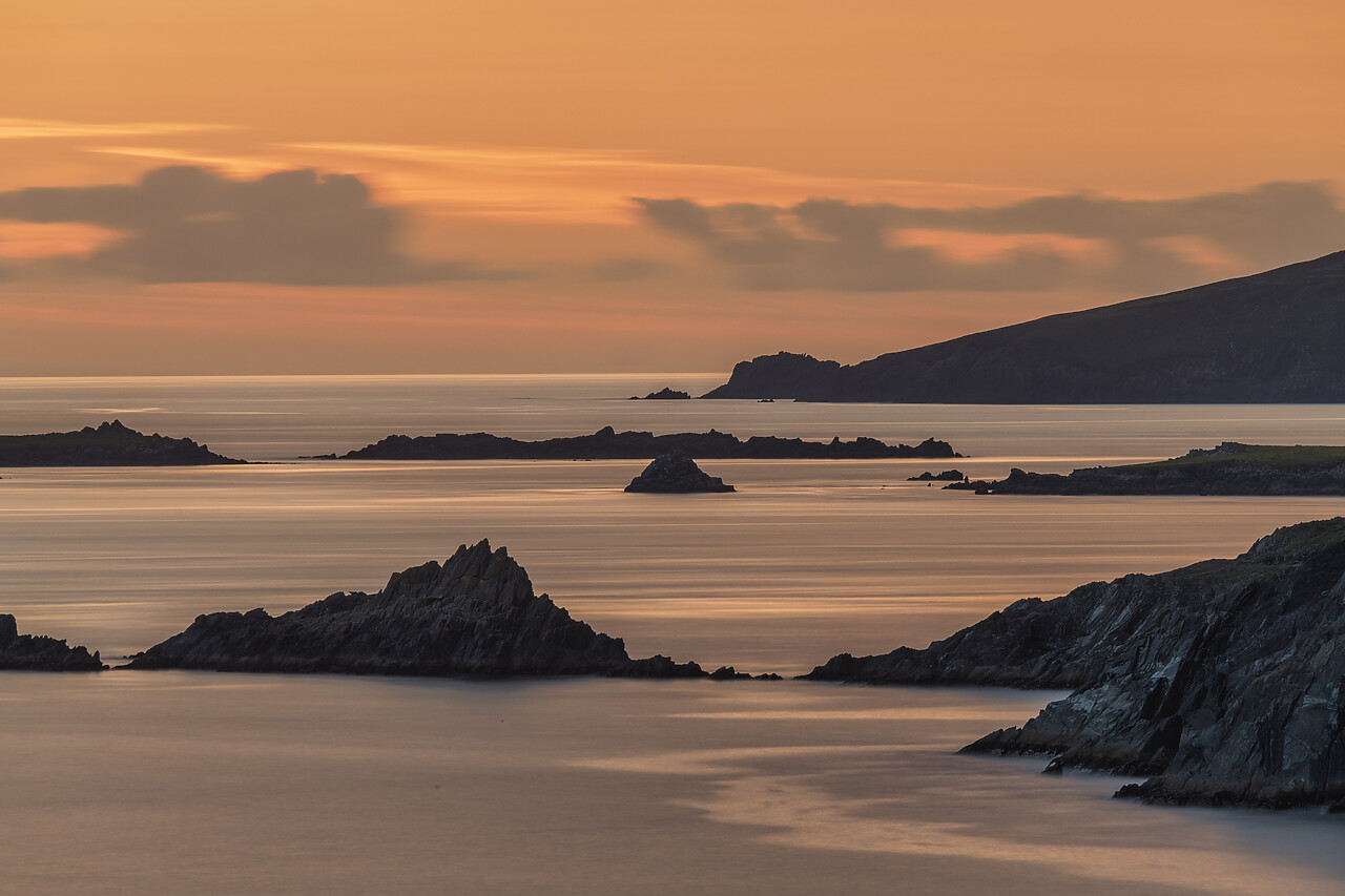 #220554-1 - Sunset over the Blasket Islands, Coumeenoole, Dingle Peninsula, Co. Kerry, Ireland