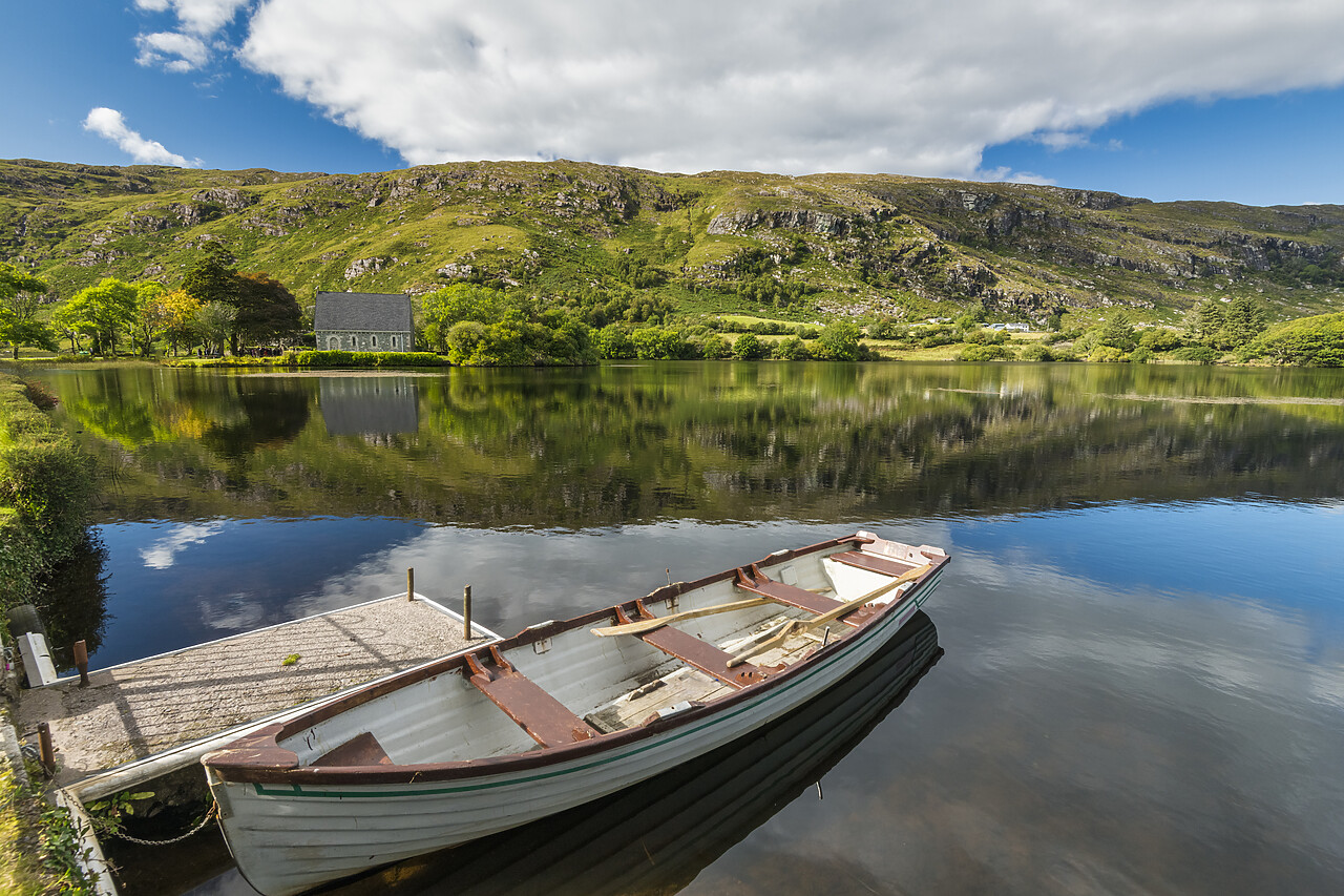 #220578-1 - Boat on Gougane Barra Lake, Co. Cork, Ireland