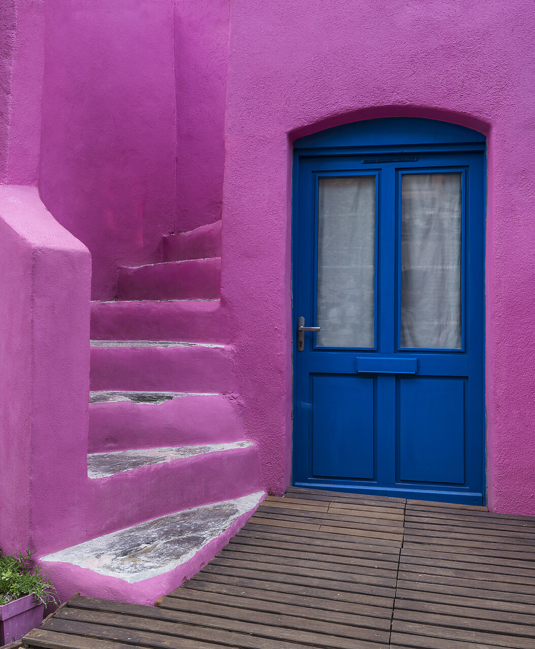 #220604-1 - Pink House,Old town of Collioure,  PyrÃ©nÃ©es-Orientales, France