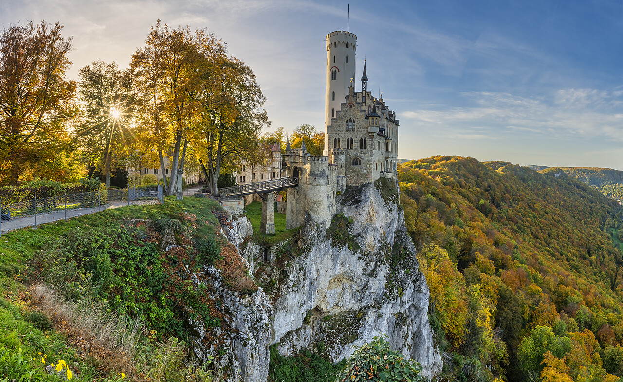 #220610-1 - Lichtenstein Castle in Autumn, Baden-Wurttemberg, Germany