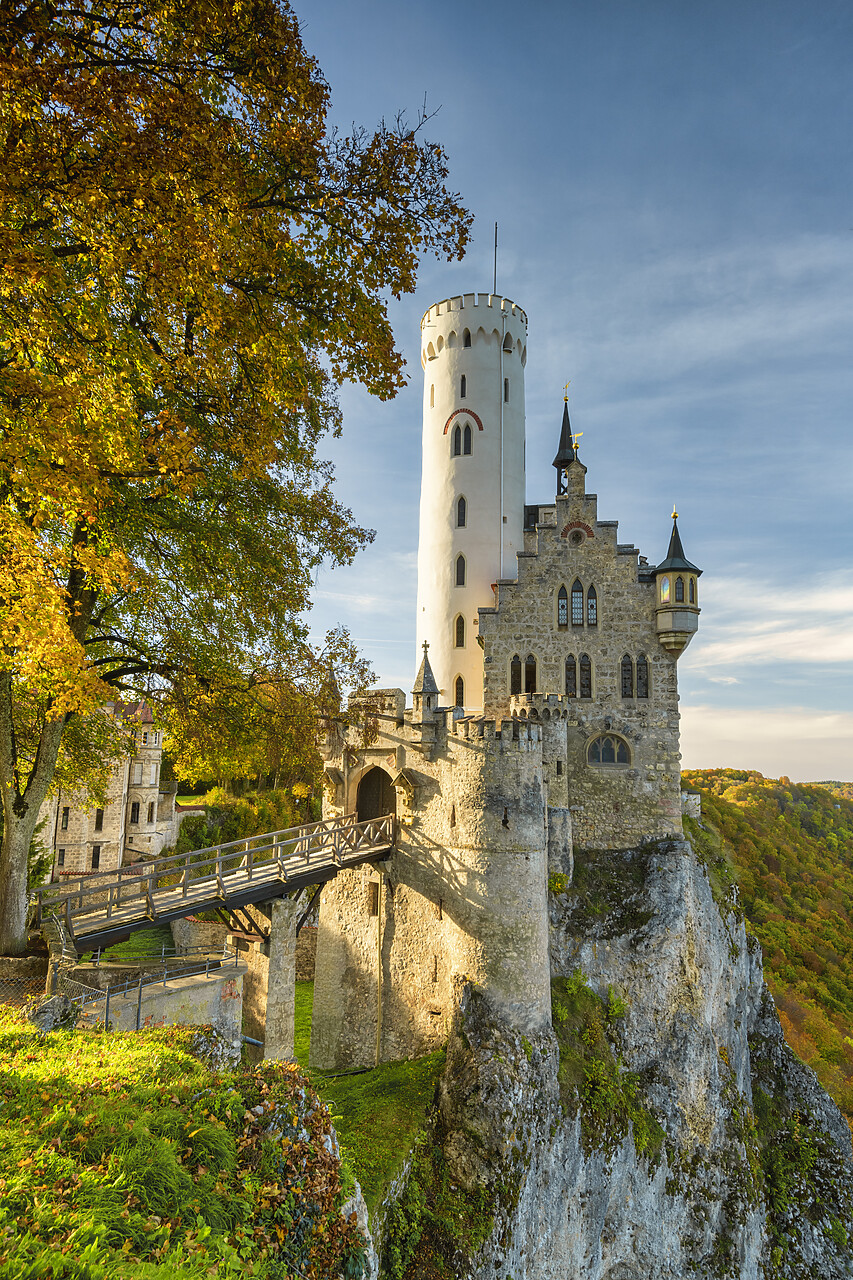 #220610-2 - Lichtenstein Castle in Autumn, Baden-Wurttemberg, Germany