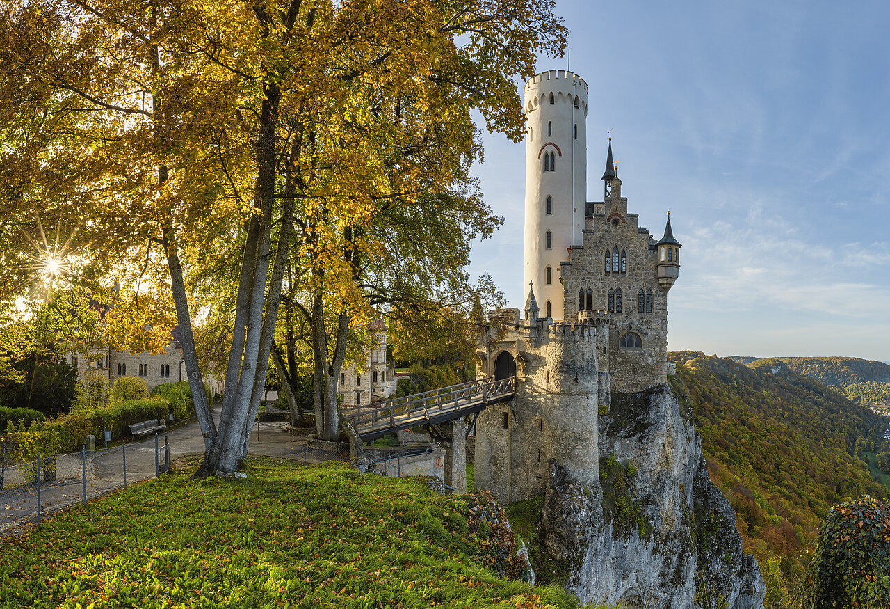 #220610-3 - Lichtenstein Castle in Autumn, Baden-Wurttemberg, Germany