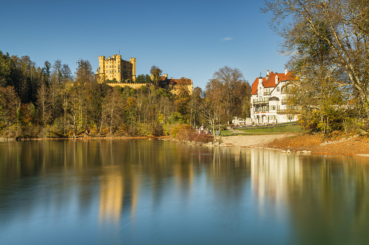 #220625-1 - Hohenschwangau Castle Reflecting in Alpsee, Schwangau, Bavaria, Germany