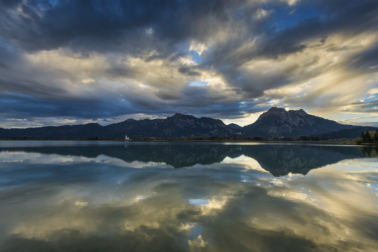 #220634-1 - Dramatic Clouds Reflecting in Forggensee, Schwangau, Fussen, Bavaria, Germany