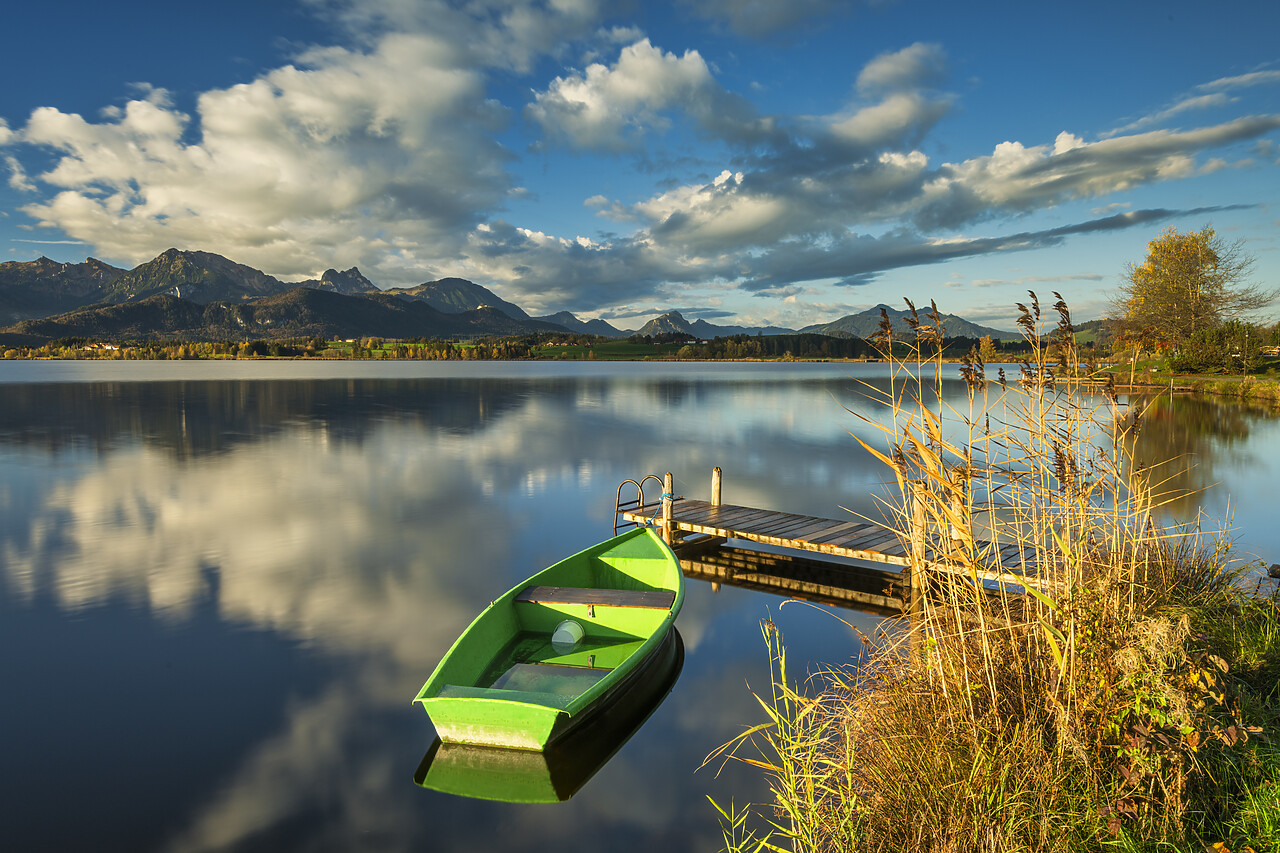 #220635-1 - Green Boat on Hopfensee, Fussen, Bavaria, Germany