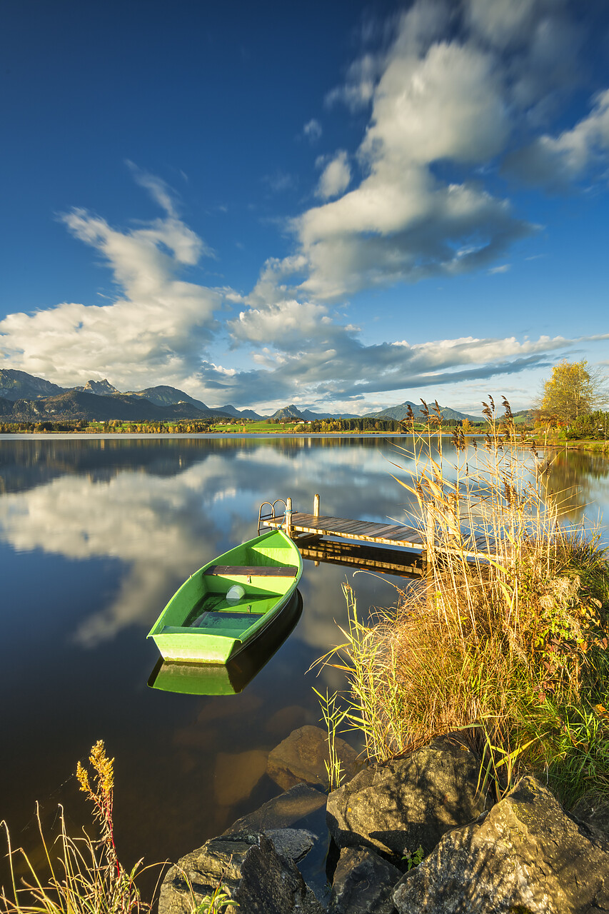 #220635-2 - Green Boat on Hopfensee, Fussen, Bavaria, Germany