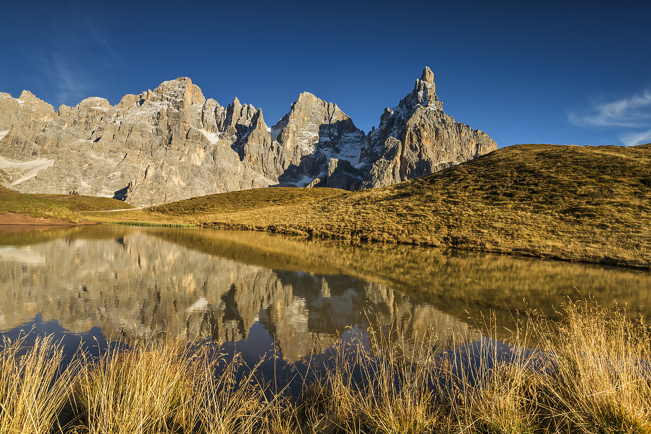 #220654-1 - Pale di San Martino Reflecting in Alpine Lake, Passo Rolle, Dolomites, Trentino-Alto Adige, Italy