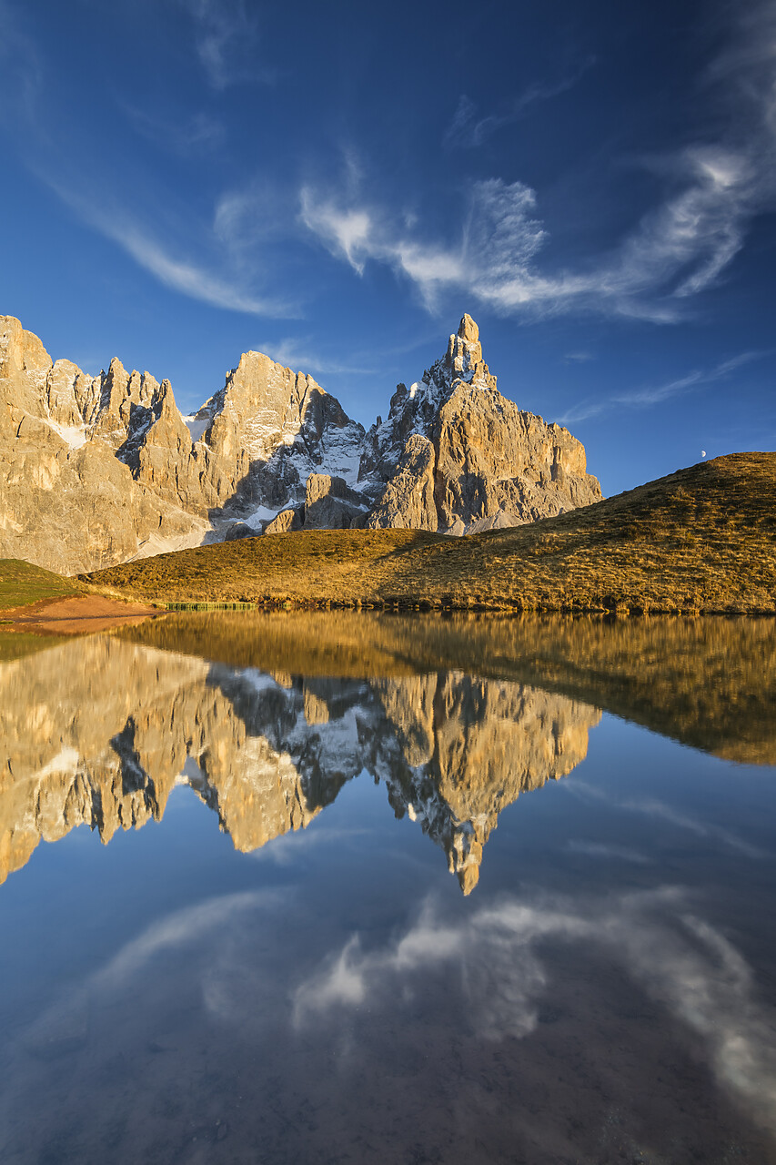 #220657-2 - Pale di San Martino Reflecting in Lake, Passo Rolle, Dolomites, Trentino-Alto Adige, Italy