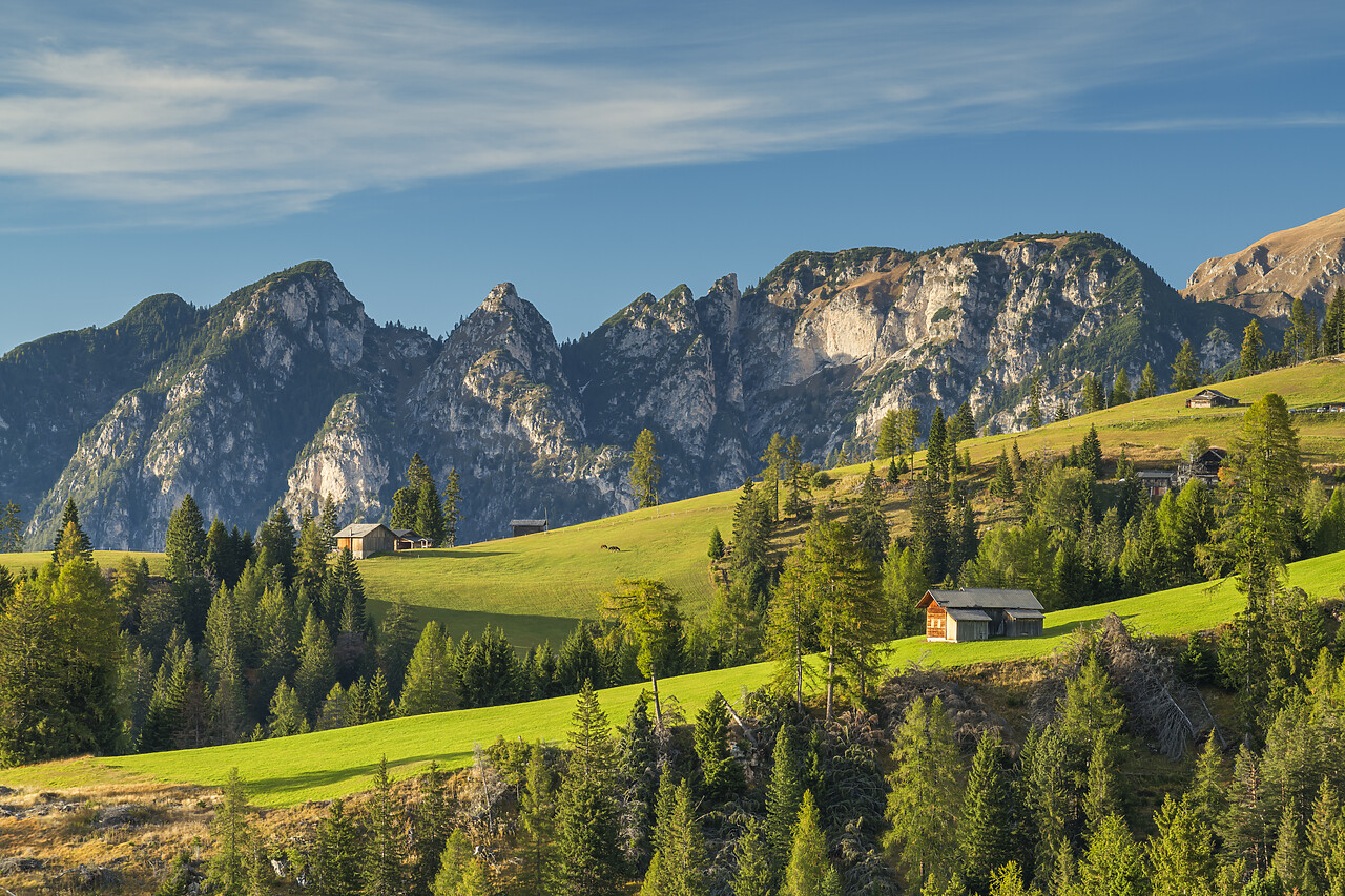 #220661-1 - Mountains &  Barns, Rosengarten Range, Dolomites, Trentino-Alto Adige, Italy