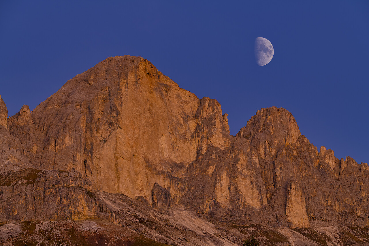 #220665-1 - Moonrise over Rosengarten Range, Trentino-Alto Adige, Italy