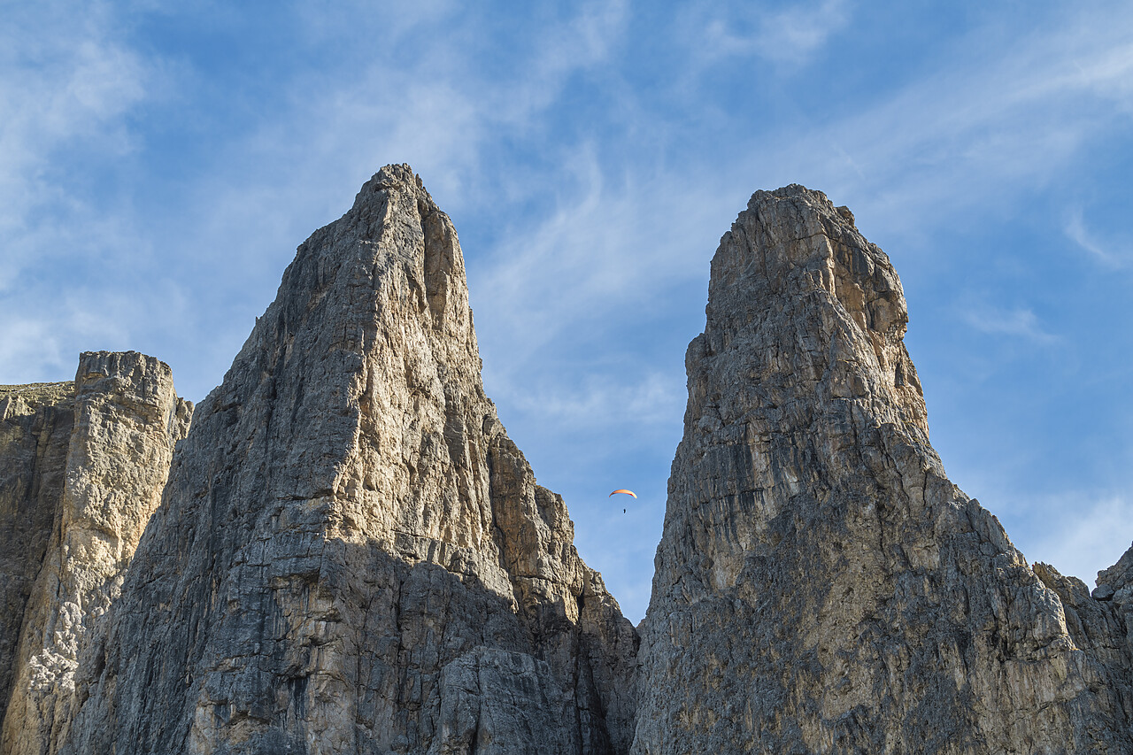 #220669-1 - Paragliding at Sella Pass, Dolomites, South Tyrol, Trentino, Italy