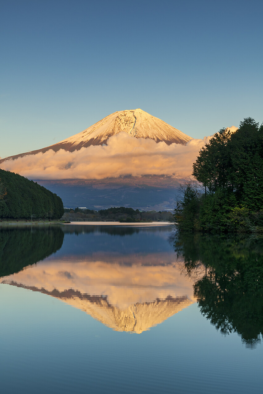 #220735-2 - Mt. Fuji Reflecting in Lake Tanuki, Fujinomiya, Shizouka, Honshu, Japan