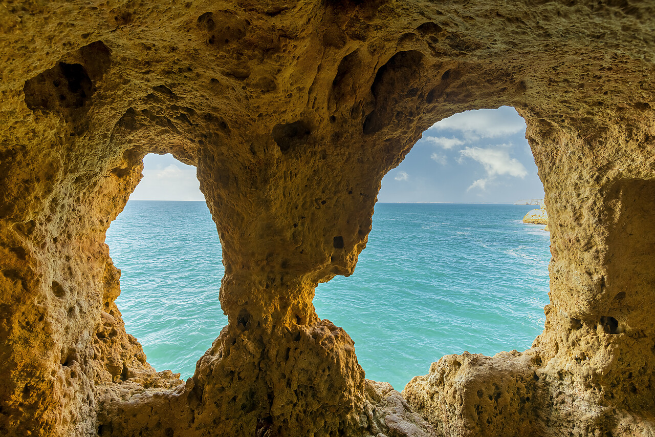 #220792-1 - Natural Cave Windows, Algar Seco, Carvoeiro, Algarve, Portugal