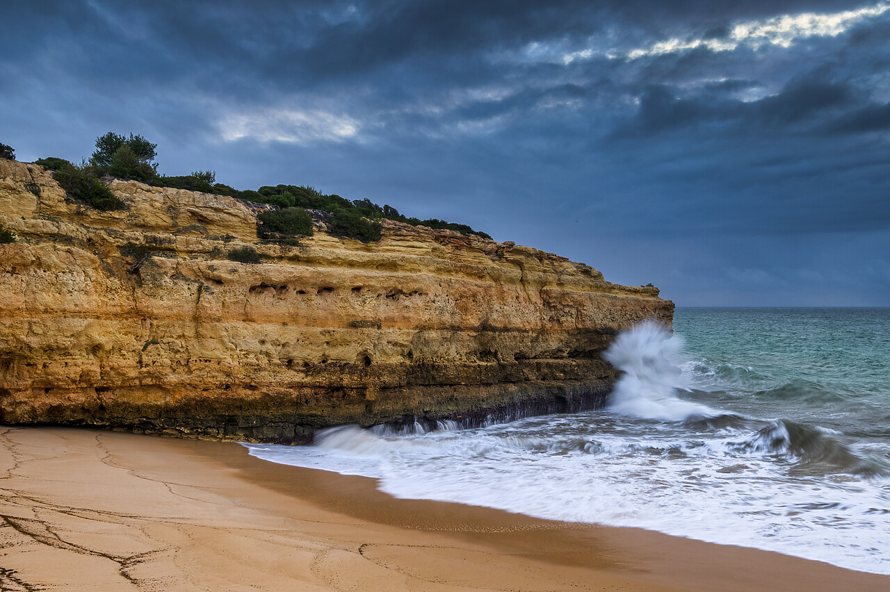 #220802-1 - Crashing Wave at  Praia Da Albandeira, Lagoa, Algarve, Portugal