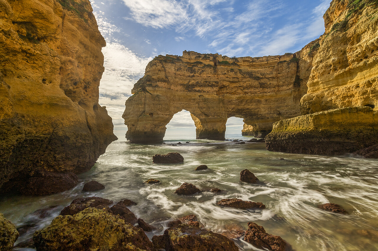 #220811-1 - Double Arch, Praia de Marinha, Caramujeira, Lagoa, Algarve, Portugal