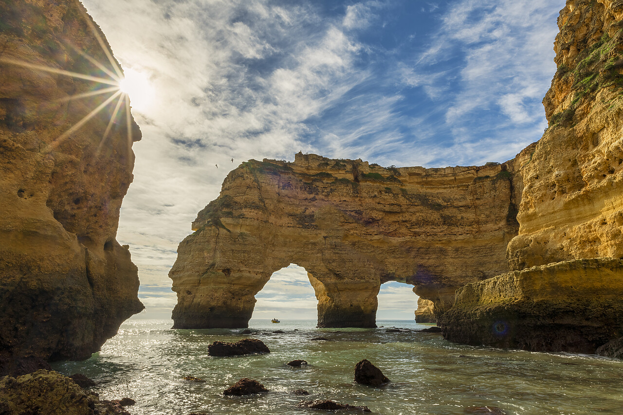 #220813-1 - Double Arch, Praia de Marinha, Caramujeira, Lagoa, Algarve, Portugal