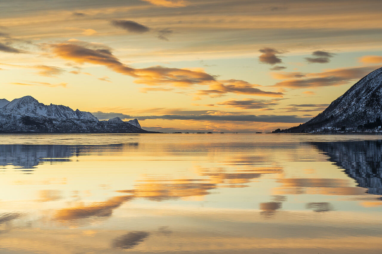 #230008-2 - Bergsbotn Reflections at Sunset, Senja, Norway