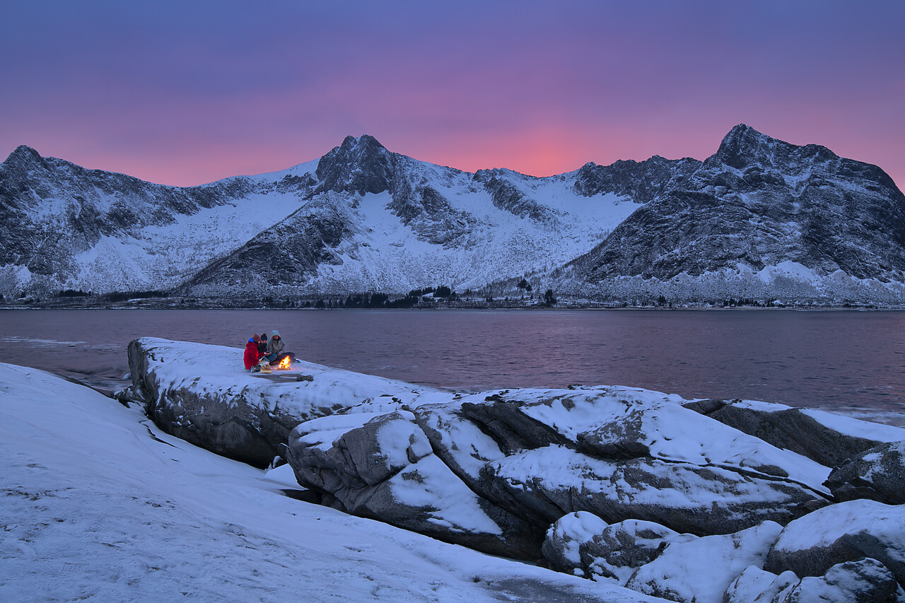 #230022-1 - Sunset Camp Fire, Tungeneset, Senja, Norway