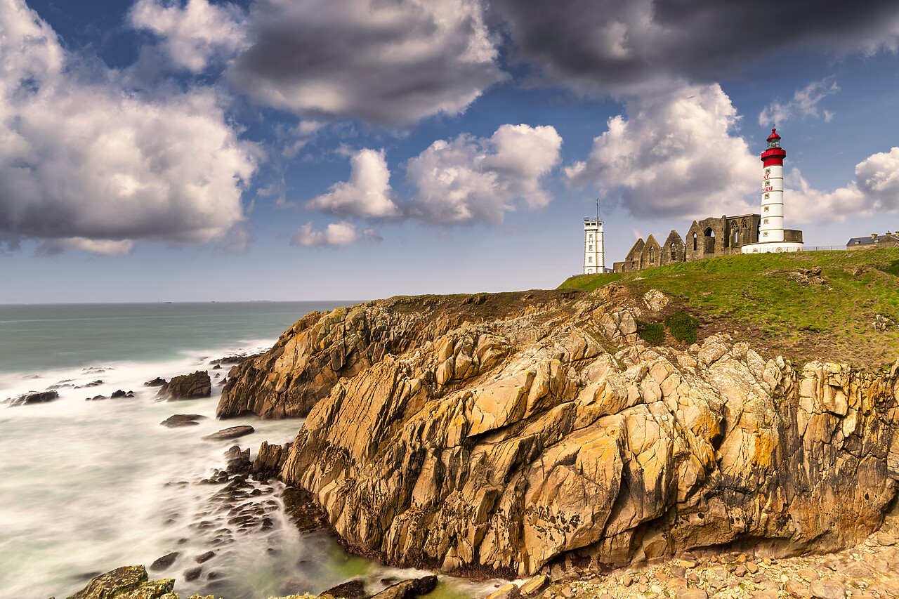 #230030-1 - Saint Mathieu lighthouse, Pointe St. Mathieu, Finistere, Brittany,  France