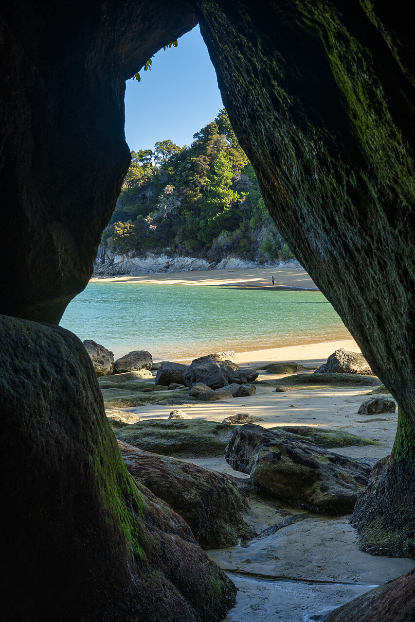 #240086-1 - Coastal Cave, Abel Tasman National Park,  South Island, New Zealand