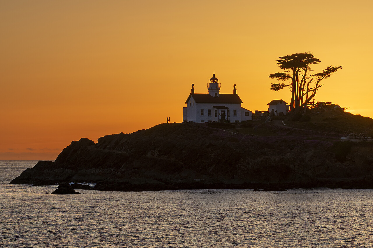 #240236-1 - Battery Point Lighthouse at Sunset, Crescent City, California, USA