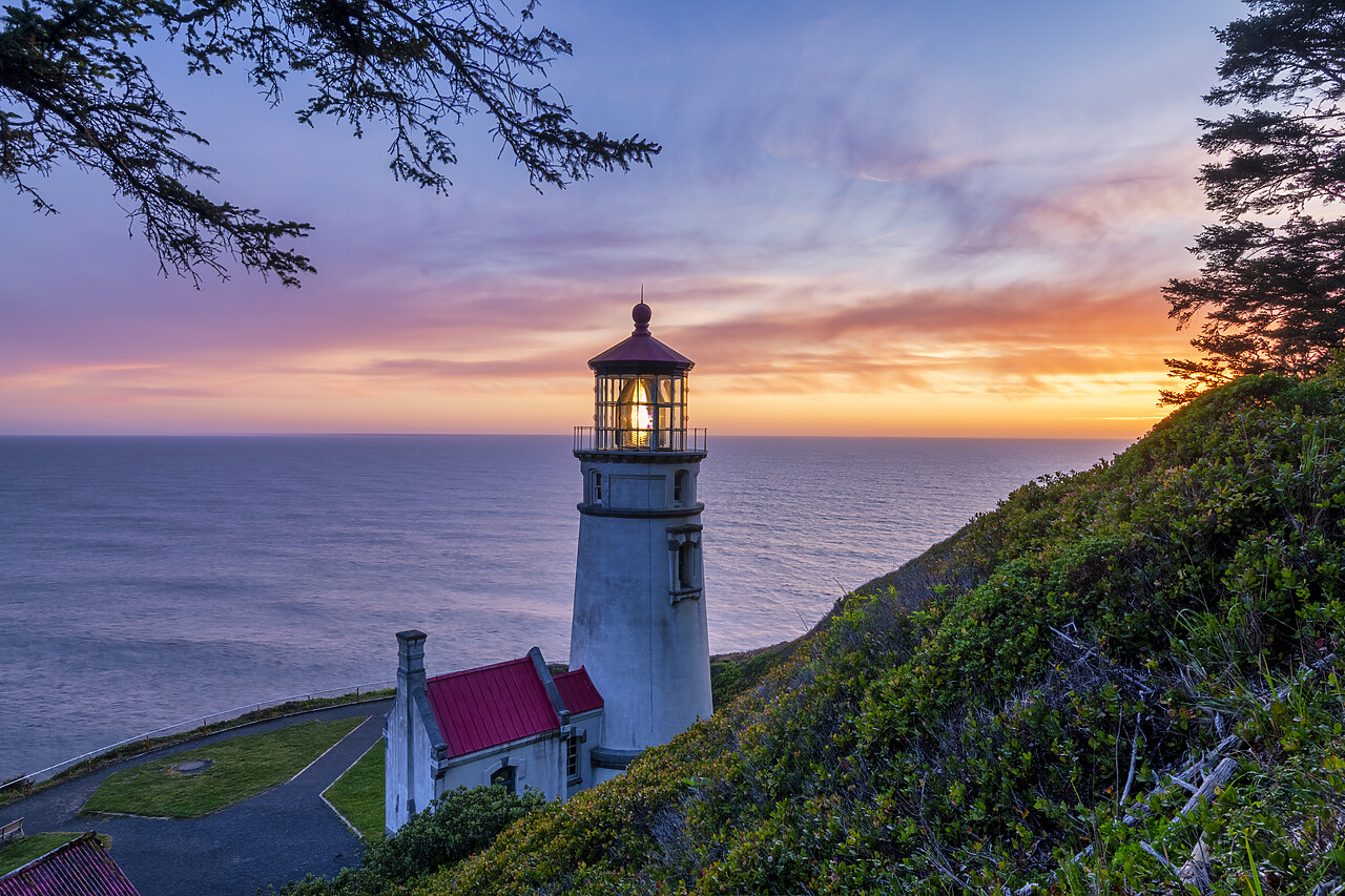 #240288-1 - Haceta Head Lighthouse at Sunset, Oregon, USA