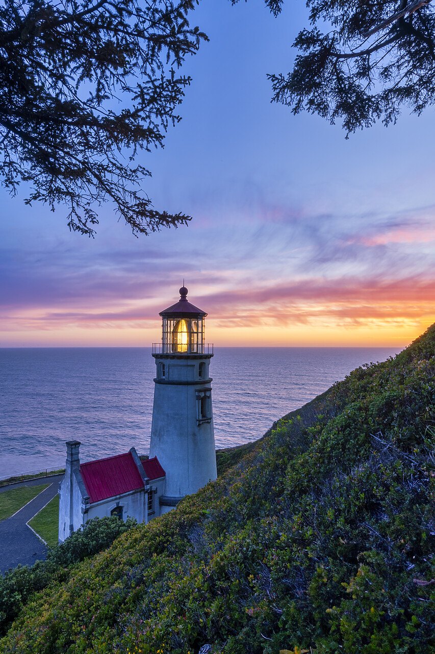 #240288-2 - Haceta Head Lighthouse at Sunset, Oregon, USA