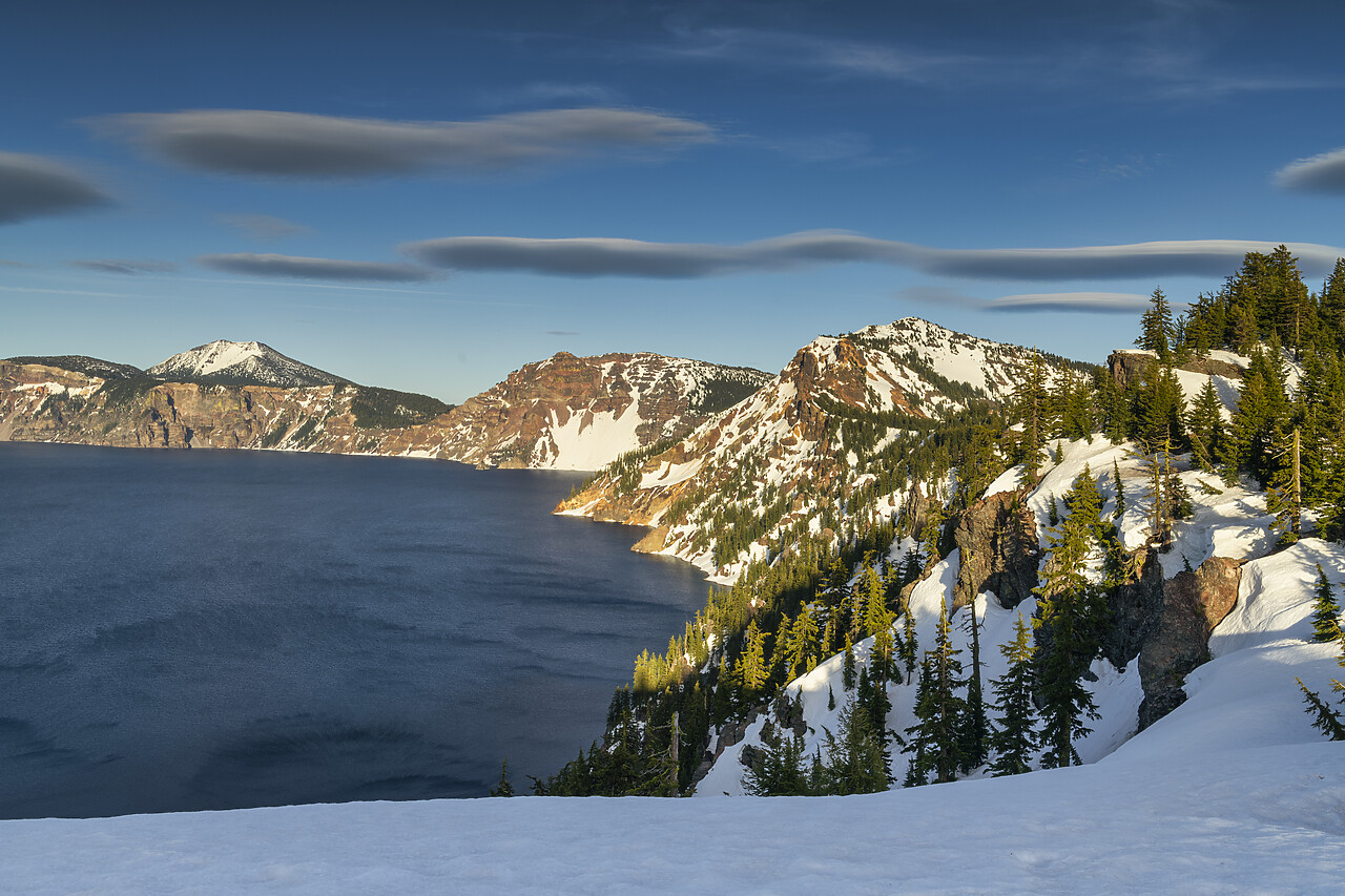 #240292-1 - Spring Snow around Crater Lake, Crater Lake National Park, Oregon, USA