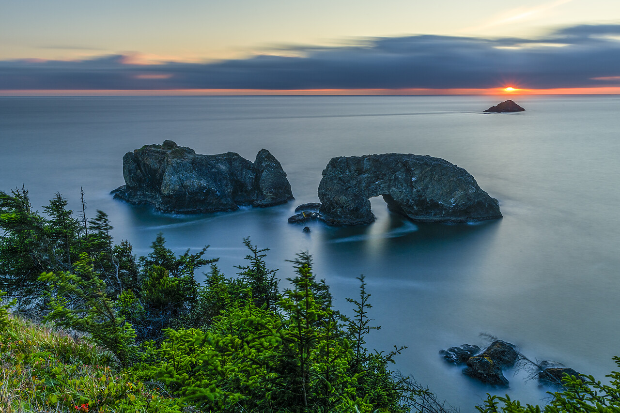 #240306-1 - Arch Rock State Park at Sunset, Samual H. Boardman Corridor, Oregon, USA