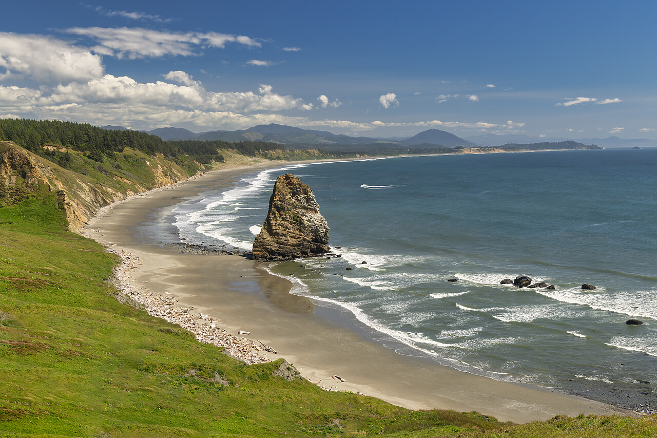 #240311-1 - Sea Stack at Cape Blanco, Port Orford, Oregon, USA