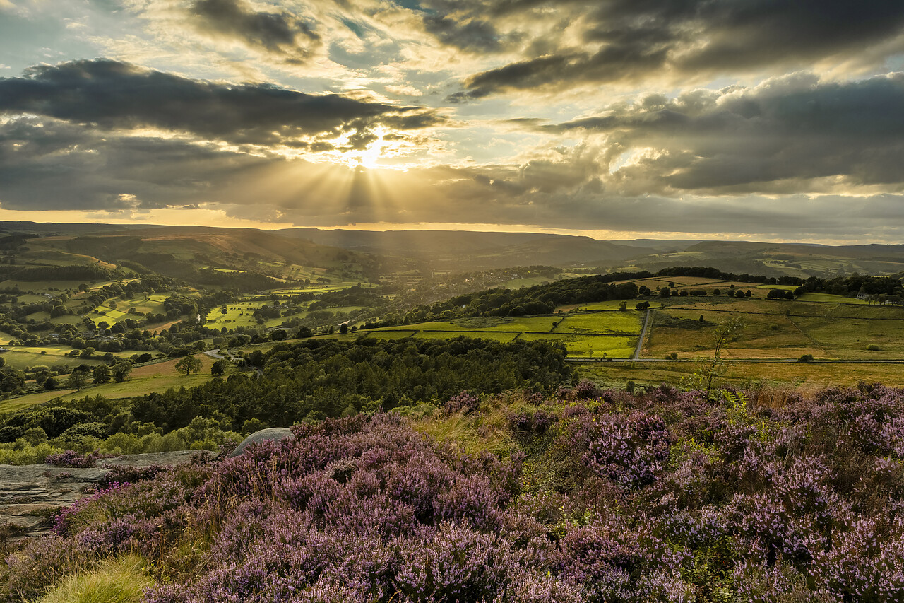 #240323-1 - Millstone Edge at Sunset, Peak District National Park, Derbyshire, England