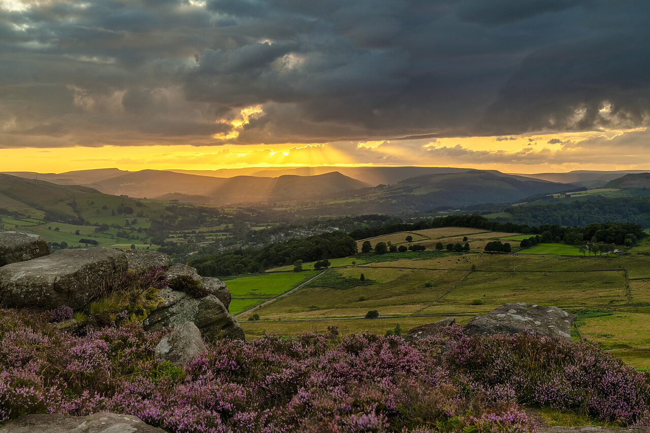 #240325-1 - Millstone Edge at Sunset, Peak District National Park, Derbyshire, England