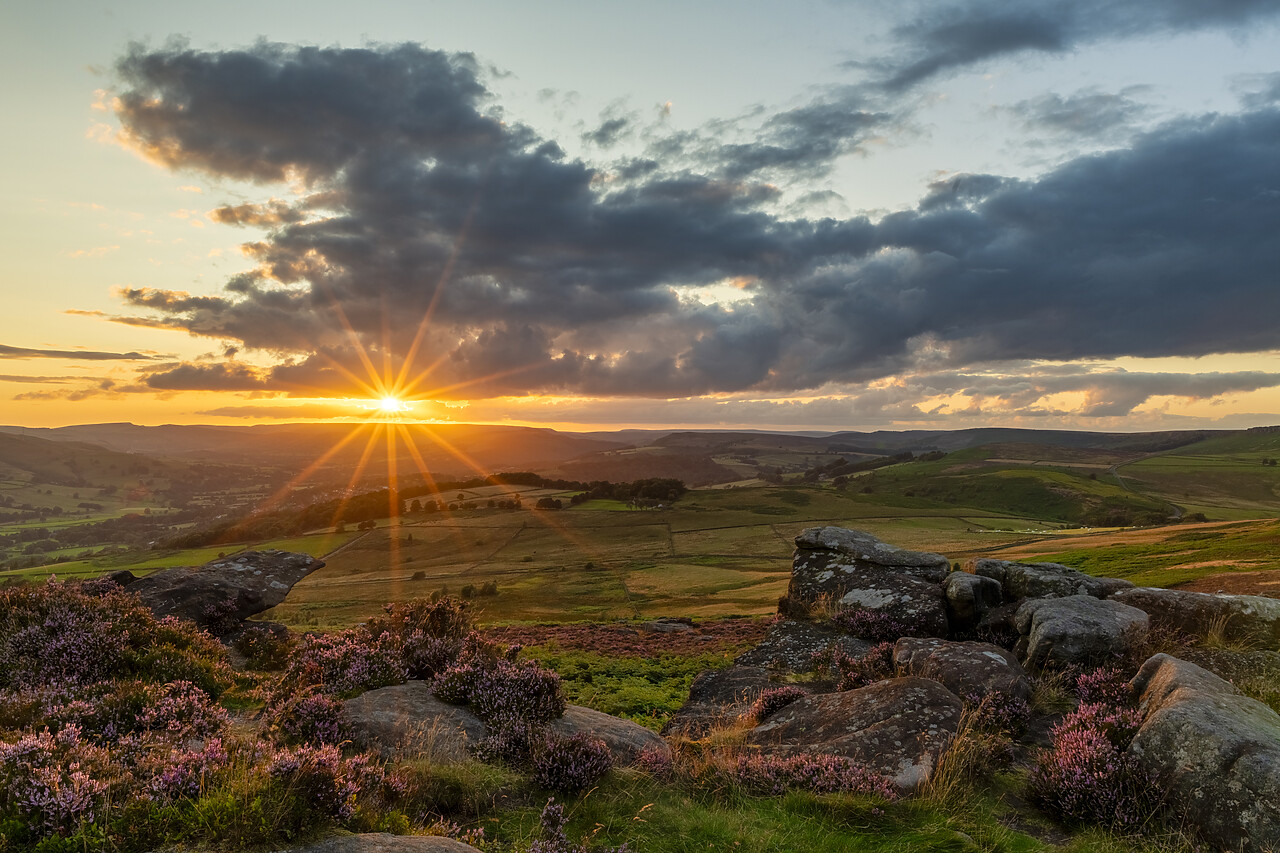 #240327-1 - Millstone Edge at Sunset, Peak District National Park, Derbyshire, England