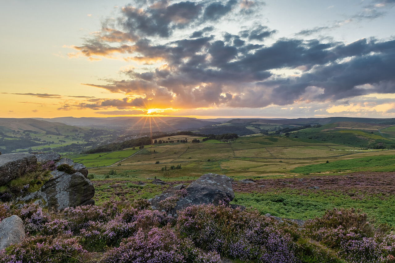 #240328-1 - Millstone Edge at Sunset, Peak District National Park, Derbyshire, England