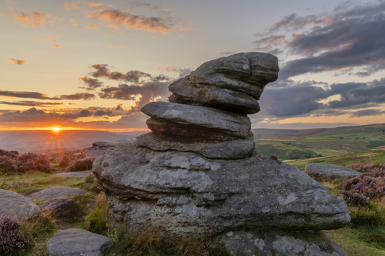 #240329-1 - Millstone Edge at Sunset, Peak District National Park, Derbyshire, England