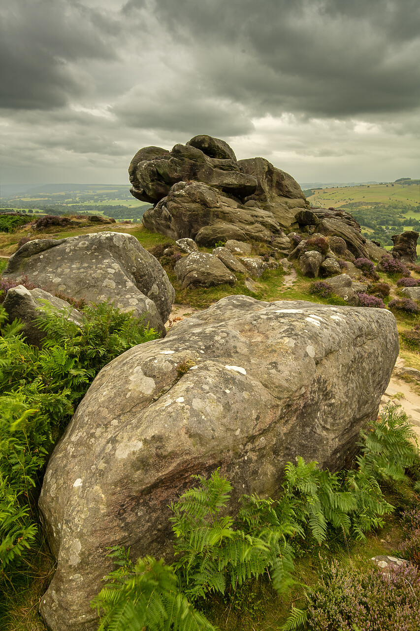 #240341-1 - Gritstone Formations on Froggatt Edge, Peak District National Park, Derbyshire, England